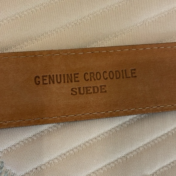 W. kleinberg belt suedes crocodile loop belt - Picture 5 of 5
